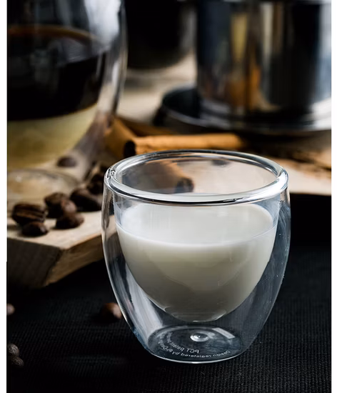 80ml 150ml 250ml 350ml 450ml 550ml 650ml Heat Resistant Borosilicate Double Wall Glass Kitchenware Glassware Coffee Tea Water Milk Wine Beer Glass Cup Mugs